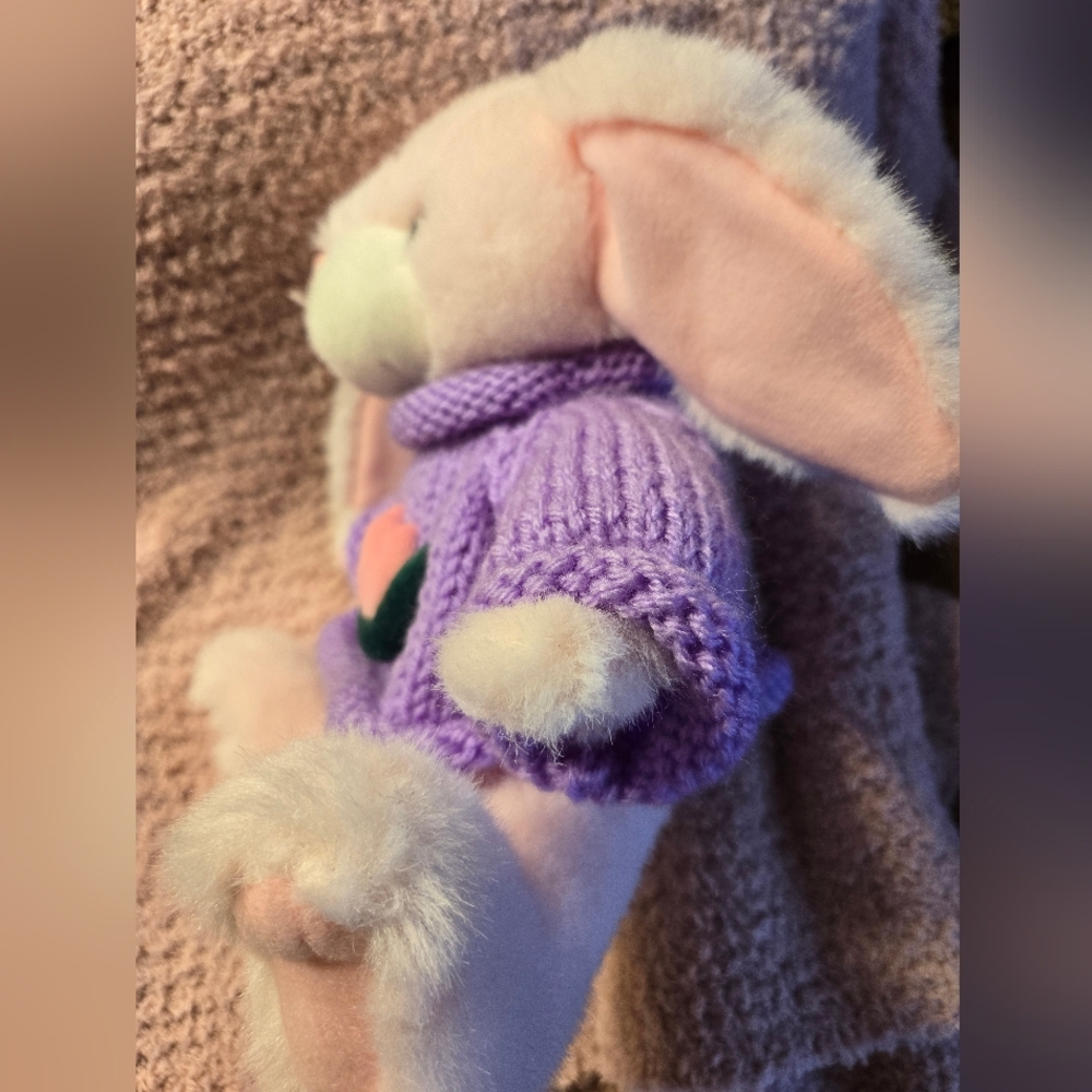 Plush Easter Rabbit  9 1/2" - Picture 3 of 6